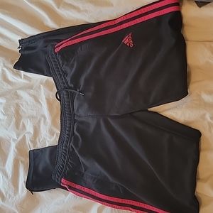 Adidas track pants with zip ankles